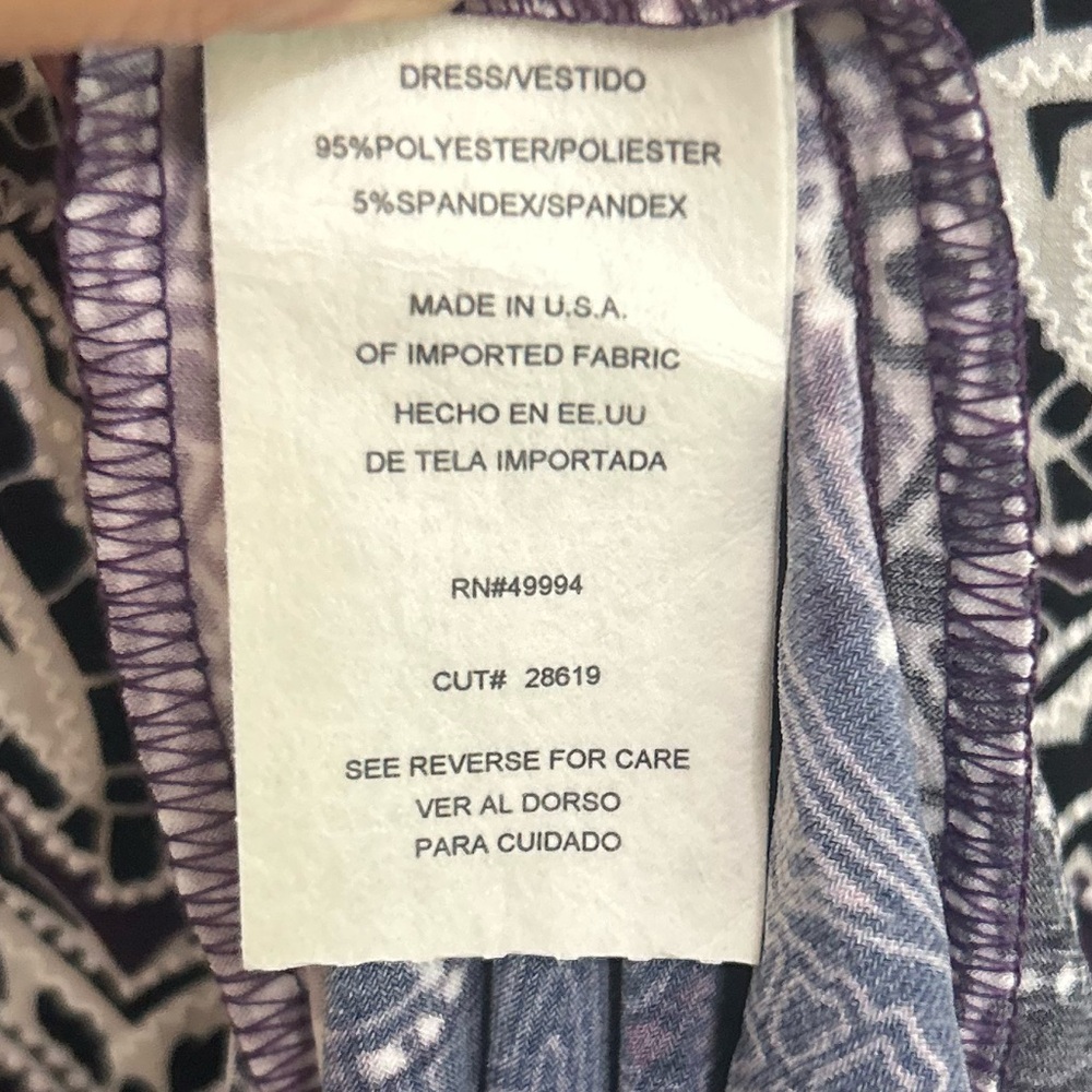 New R&M Richards Purple Pink Scoop Neck Sleeveless Sundress - Picture 7 of 8